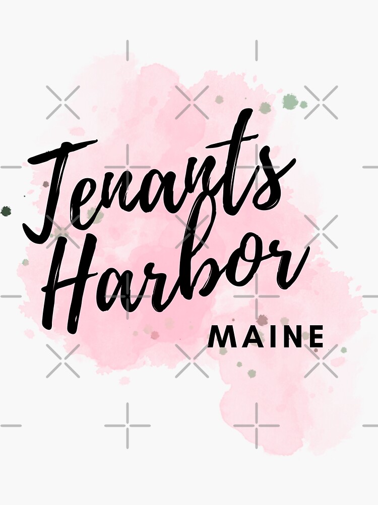 "Tenants Harbor Watercolor" Sticker for Sale by DrEyehacker Redbubble