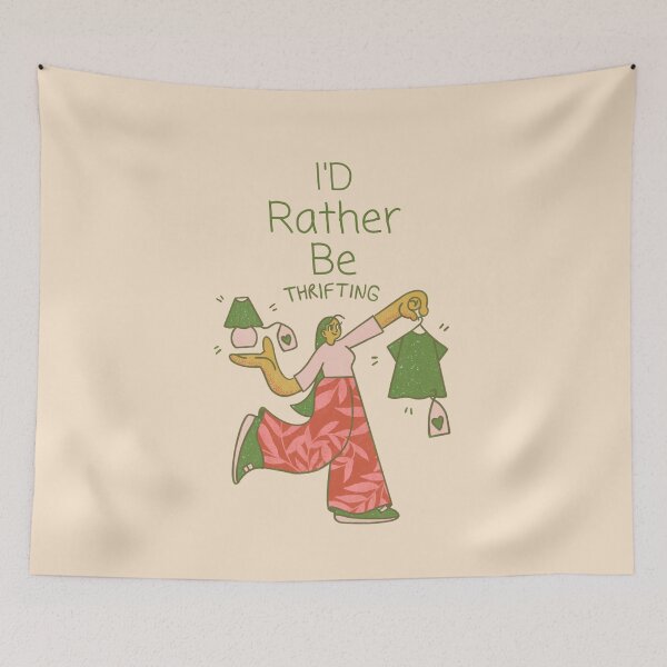 Item preview, I'd Rather be Thrifting designed and sold by ThoughtfulyCute.