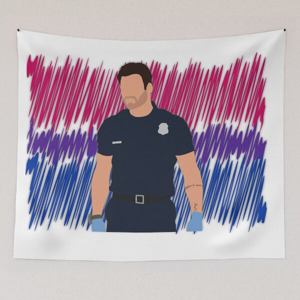 Item preview, Eddie Diaz Bisexual Pride Cutout designed and sold by sadieyuki.
