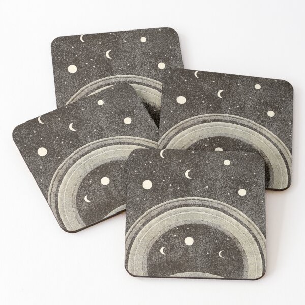 Item preview, Vintage | View  of Saturn's Rings, Stars, and Moon designed and sold by MTBDesigns.