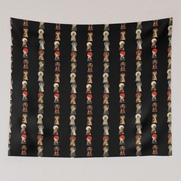 Item preview, Striped Keyhole Pinups designed and sold by Mount-Molehill.