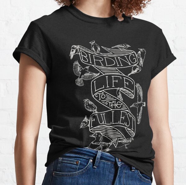 Item preview, Birding Life to the Fullest (White Lines) designed and sold by LauraWolfArtist.