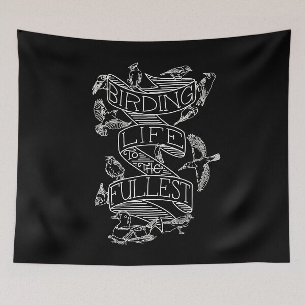 Item preview, Birding Life to the Fullest (White Lines) designed and sold by LauraWolfArtist.
