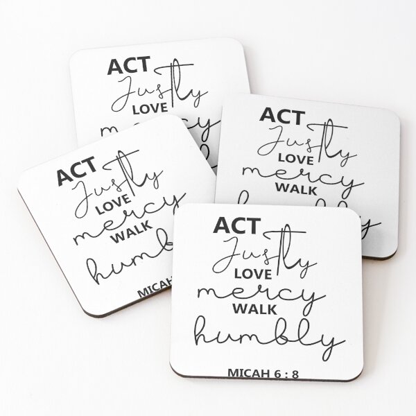 Item preview, Act Justly Love Mercy Walk Humbly | Micah 6:8 | Bible Verse designed and sold by NobleForte.