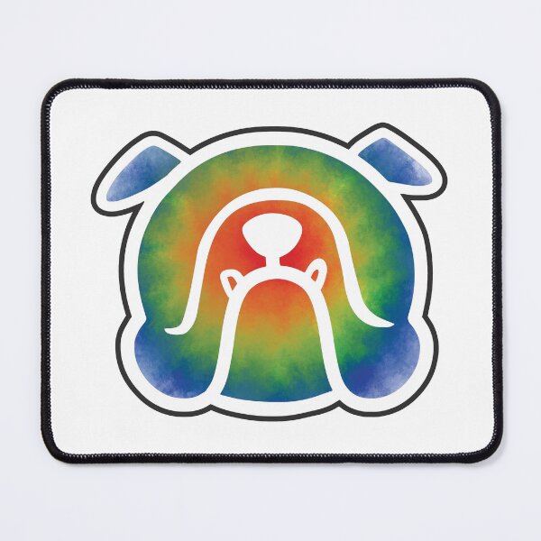 Item preview, Bulldog sticker in tie dye - English Bully breed bias - colorful Bulldog - Bulldog mascot gift idea designed and sold by smooshfaceutd.