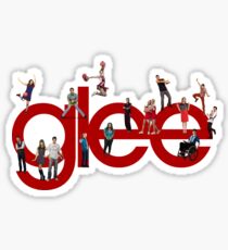 glee logo with the cast Sticker