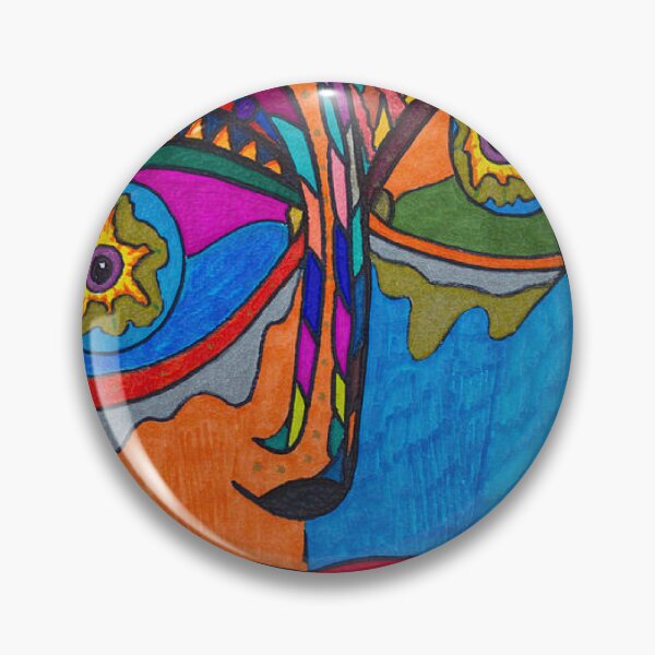 Item preview, Funky Abstract Style Art Face with Dots and Stripes Throw Pillow for decoration and gift for mom, mum, mummy designed and sold by THASSON.