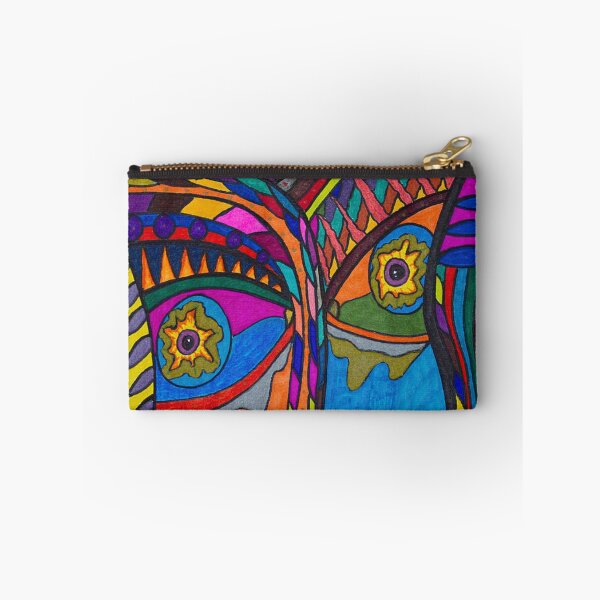 Item preview, Funky Abstract Style Art Face with Dots and Stripes Throw Pillow for decoration and gift for mom, mum, mummy designed and sold by THASSON.