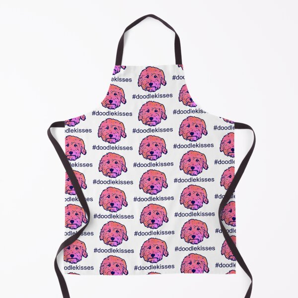Item preview, #doodlekisses #doodlelove - goldendoodles, labradoodles, aussiedoodles in pink watercolor and navy blue designed and sold by smooshfaceutd.