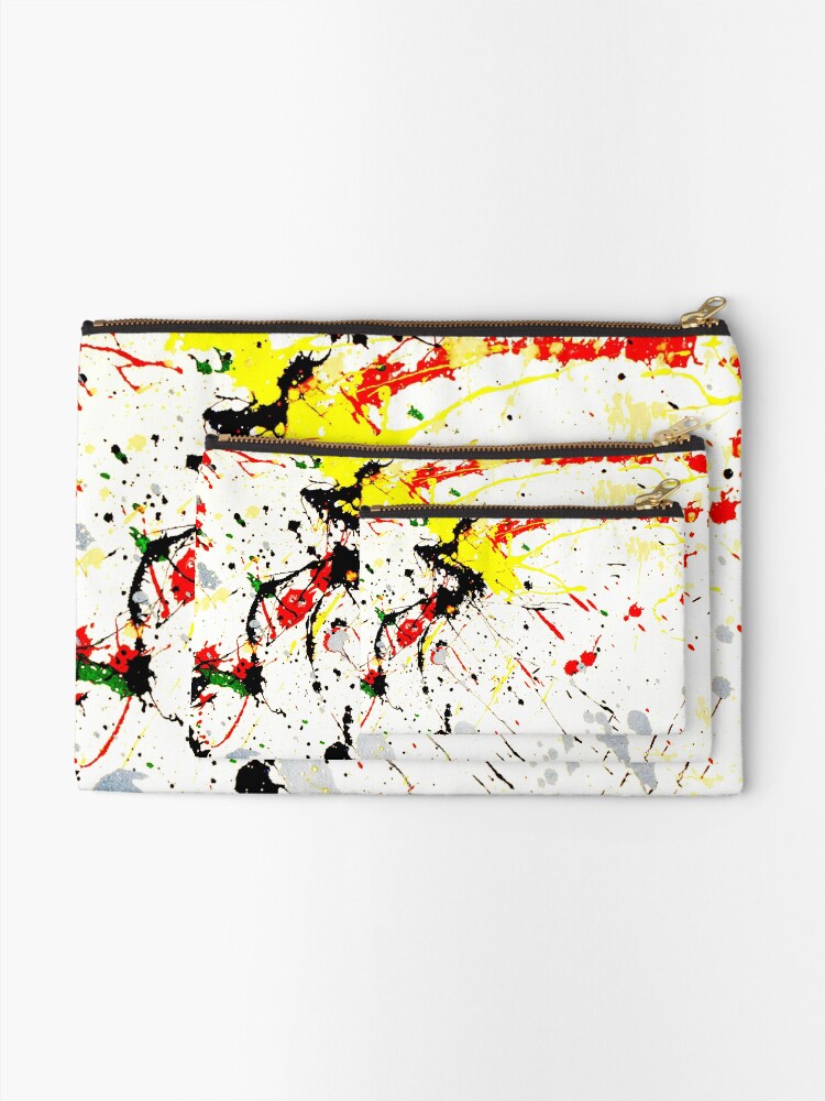 Alternate view of Paint Splatter Zipper Pouch