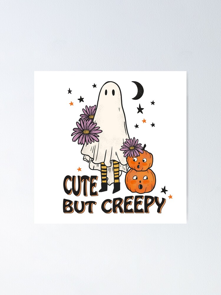 Halloween T-Shirt Damen - Süßer Geist & Kürbis Design