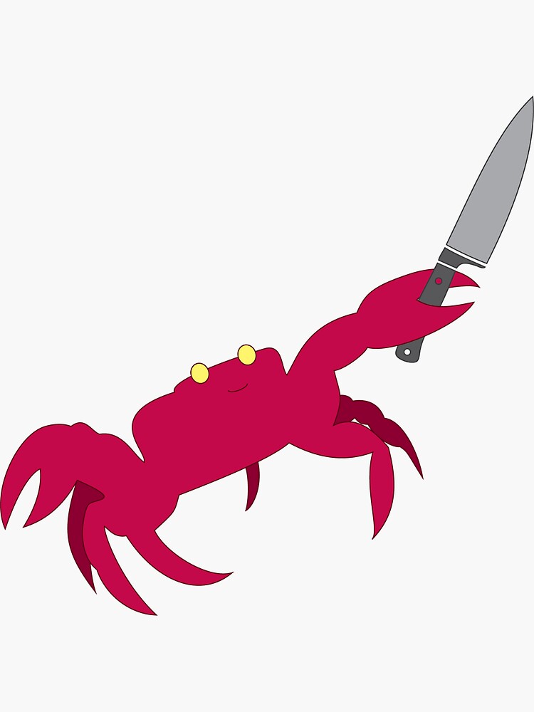 "Crab With Knife" Sticker for Sale by GlimmeringGems Redbubble