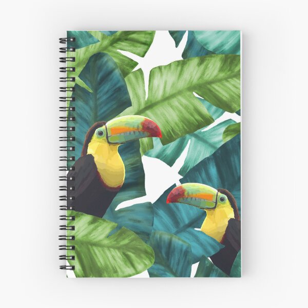 Item preview, Toucans Tropical Banana Leaves Pattern designed and sold by oursunnycdays.
