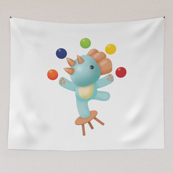Item preview, Circus Dino Triceratops Juggler designed and sold by darklanterndsn.