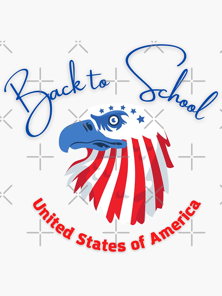 "Back to School USA" Sticker for Sale by 3TFashion Redbubble