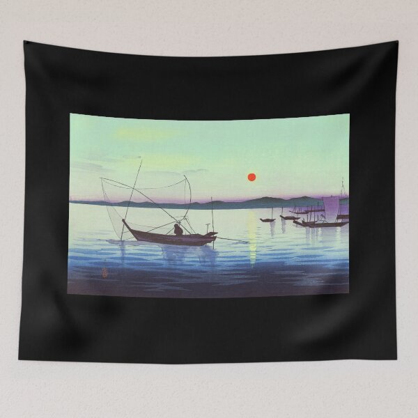 Item preview, Boats and setting sun by Ohara Koson (1877-1945); from The Rijksmuseum designed and sold by mbuz90.