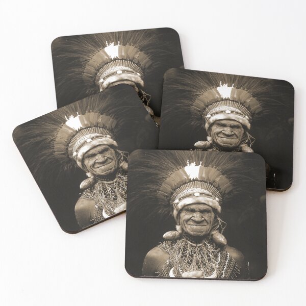 Item preview, Authentic Papua New Guinea Village Elder Sepia Art Photo  designed and sold by DEC02.