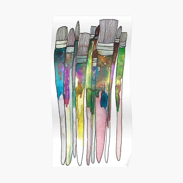 Paintbrushes Poster