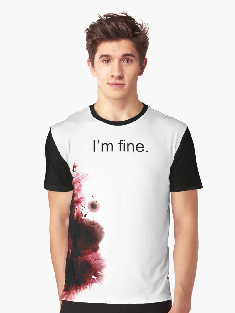 Løve mekanisk ubetalt I'm fine." Graphic T-Shirt for Sale by Crazy-Shark | Redbubble