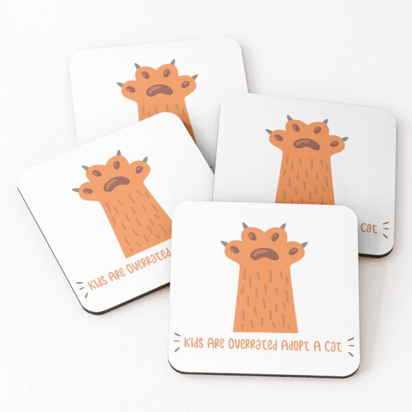 Item preview, kids are overrated adopt a cat | Gift idea for kids who loves cats  designed and sold by Yobeli.