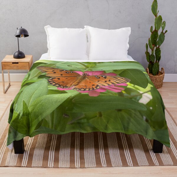Item preview, Butterfly on Zinnia Flower designed and sold by Gsallicat.