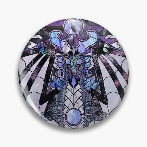 Item preview, Moon Dragon Stained Glass (Iridescent Shadows) designed and sold by CalypsoStudio.