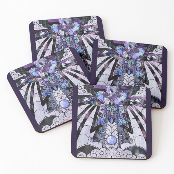 Item preview, Moon Dragon Stained Glass (Iridescent Shadows) designed and sold by CalypsoStudio.