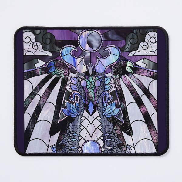 Item preview, Moon Dragon Stained Glass (Iridescent Shadows) designed and sold by CalypsoStudio.