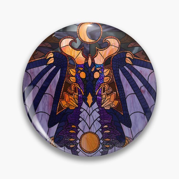 Item preview, Moon Dragon Stained Glass (Harvest Moon) designed and sold by CalypsoStudio.