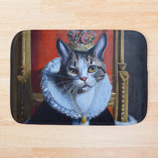 Item preview, Cat Queen Oil Painting Cute Cat Funny Cat designed and sold by AnimalCutness.
