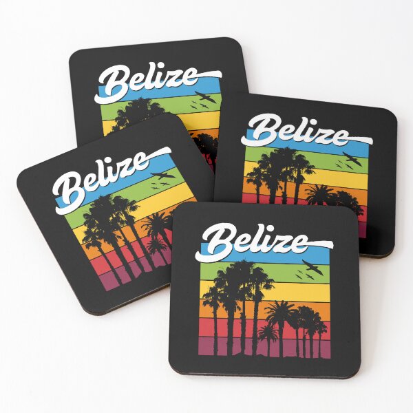 Item preview, Rainbow Belize Souvenir Palm Trees Tropical Vacation designed and sold by Delightfully Cynical.