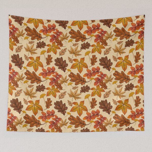 Item preview, Variety of Autumn\ Dead leaves in Seamless Pattern designed and sold by Jessiemay-arts.