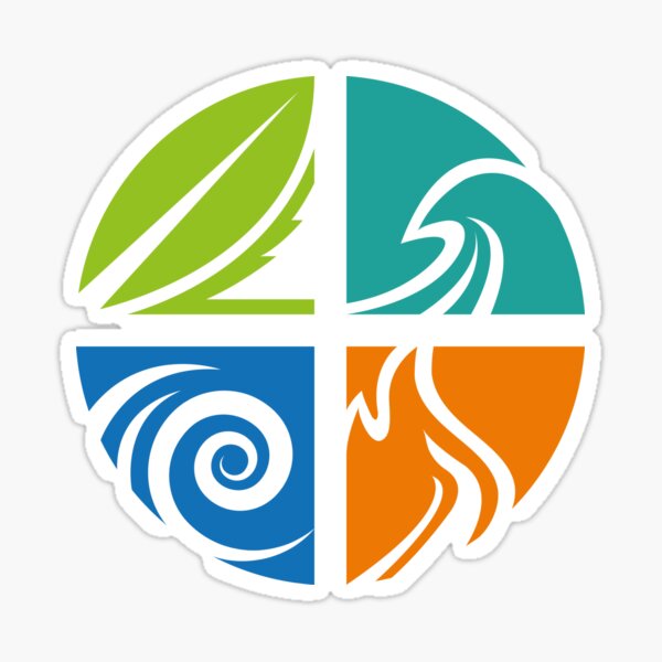 Four elements Sticker
