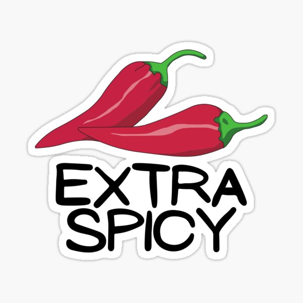 Extra Spicy Hot Chilli Food Sticker