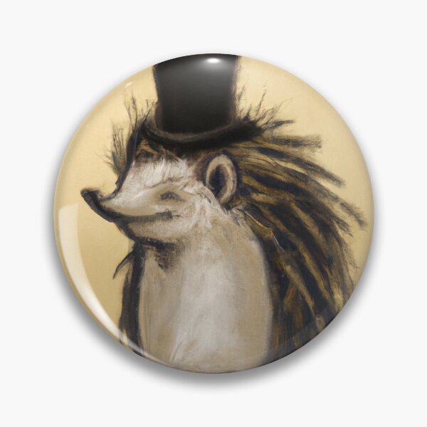 Artikelvorschau, Niedliche Kitchy-Kunst eines Igels, der einen Tophat trägt entworfen und verkauft von chillchar1234.