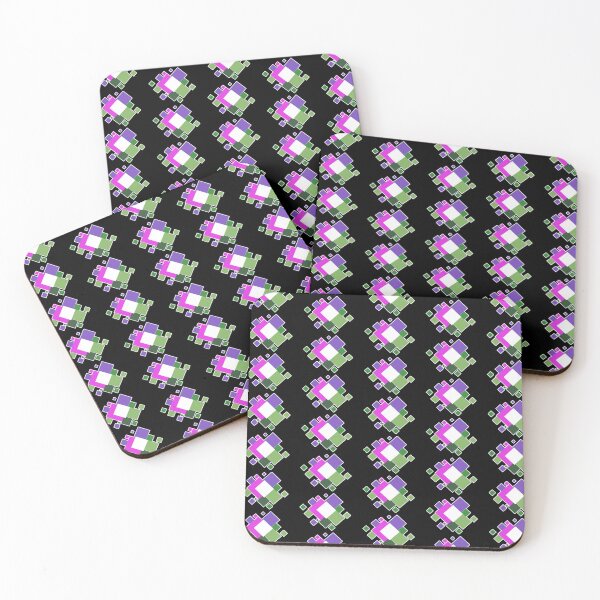 Item preview, Pink and green colored cubes amazing with white stoke designed and sold by Design your dreams.