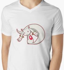 Kyubey from Madoka Magicka Men's V-Neck T-Shirt