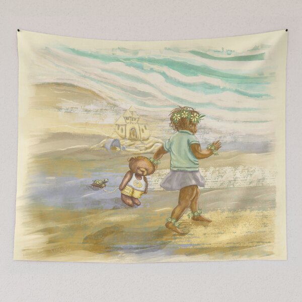 Item preview, Vintage Hawaiian Beach Best Friends  designed and sold by sunnthreads.