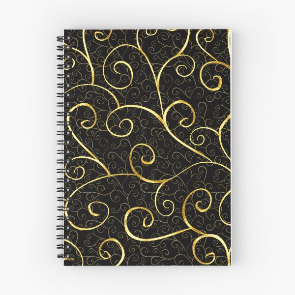 Item preview, Elegant gold swirls on black designed and sold by FGCART.