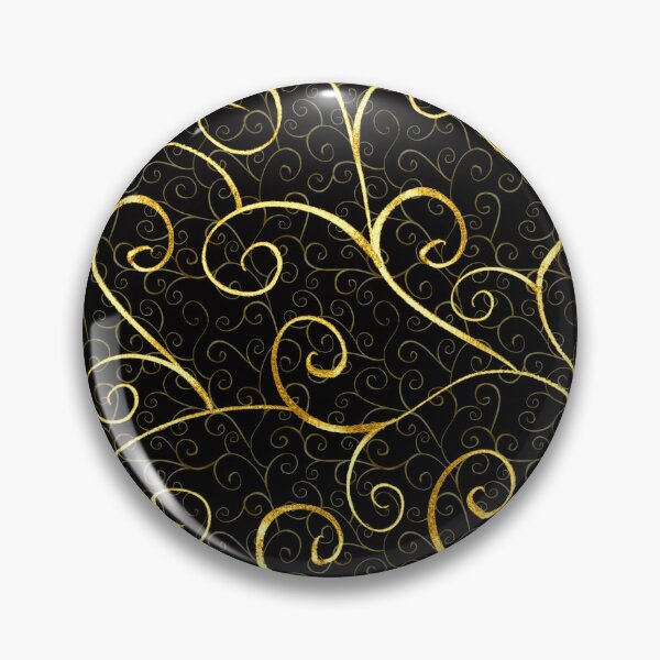 Item preview,  Elegant gold swirls on black designed and sold by FGCART.