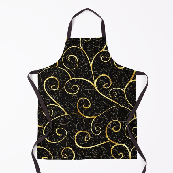 Item preview, Elegant gold swirls on black designed and sold by FGCART.