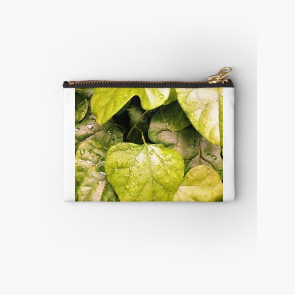 Item preview, Yellow Green Vine Leaves Covered in Raindrops  designed and sold by Katherine Friesen.