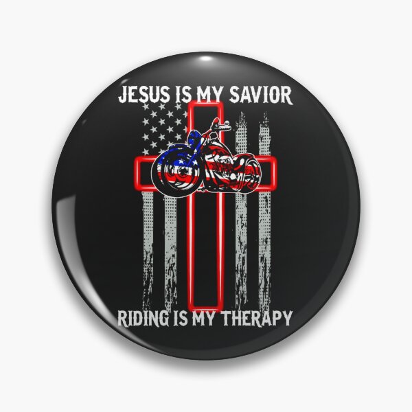 Item preview, Jesus Is My Savior Riding Is My Therapy American Flag Cross designed and sold by KaitlinxLewis.