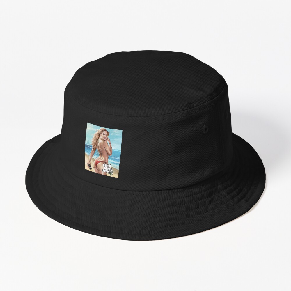 "Grand Theft Auto V GTA Bikini Girl On Beach" Bucket Hat for Sale by