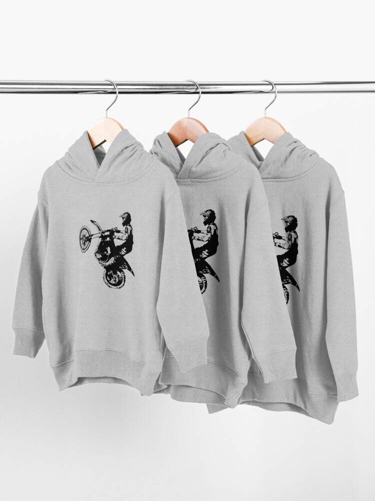 Alternate view of Let's Ride - Motocross Racer Toddler Pullover Hoodie