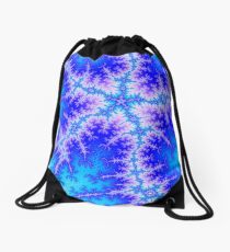 Electric Starfish Fractal Drawstring Bag