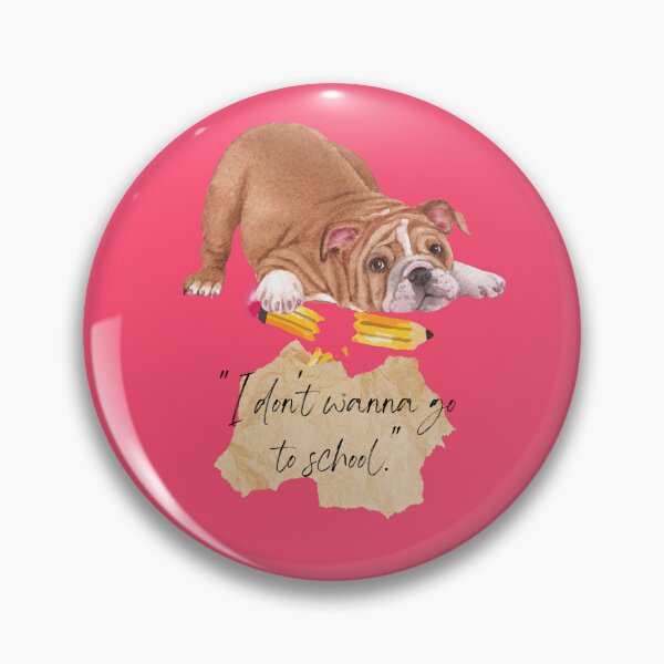 Item preview, Back to School Cute Pet Bulldog Watercolor Design designed and sold by josagallery.