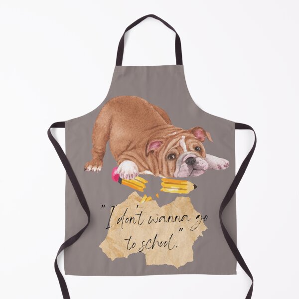 Item preview, Back to School Cute Pet Bulldog Watercolor Design designed and sold by josagallery.