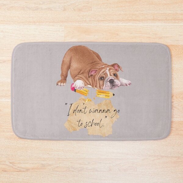 Item preview, Back to School Cute Pet Bulldog Watercolor Design designed and sold by josagallery.