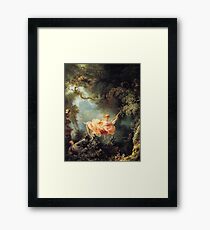 The Swing by Jean-Honoré Fragonard Framed Print
